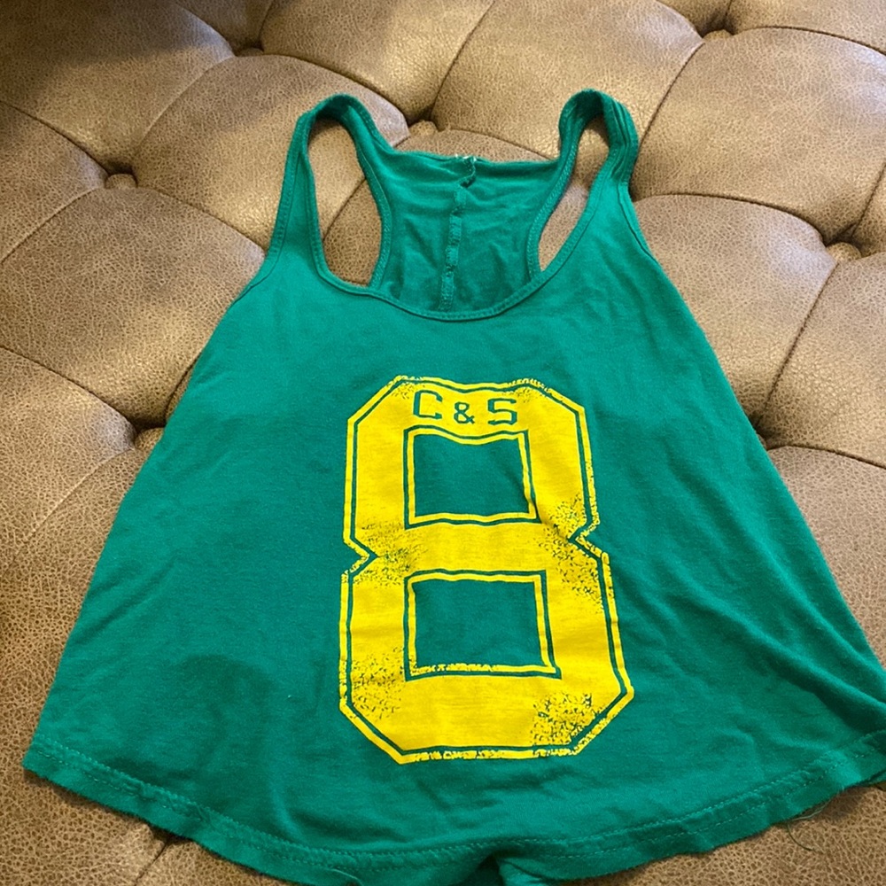 Light #8 green tank/crop top🥰😍
